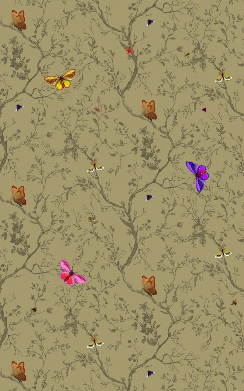 Timorous Beasties Butterfly Fabric Wallpaper