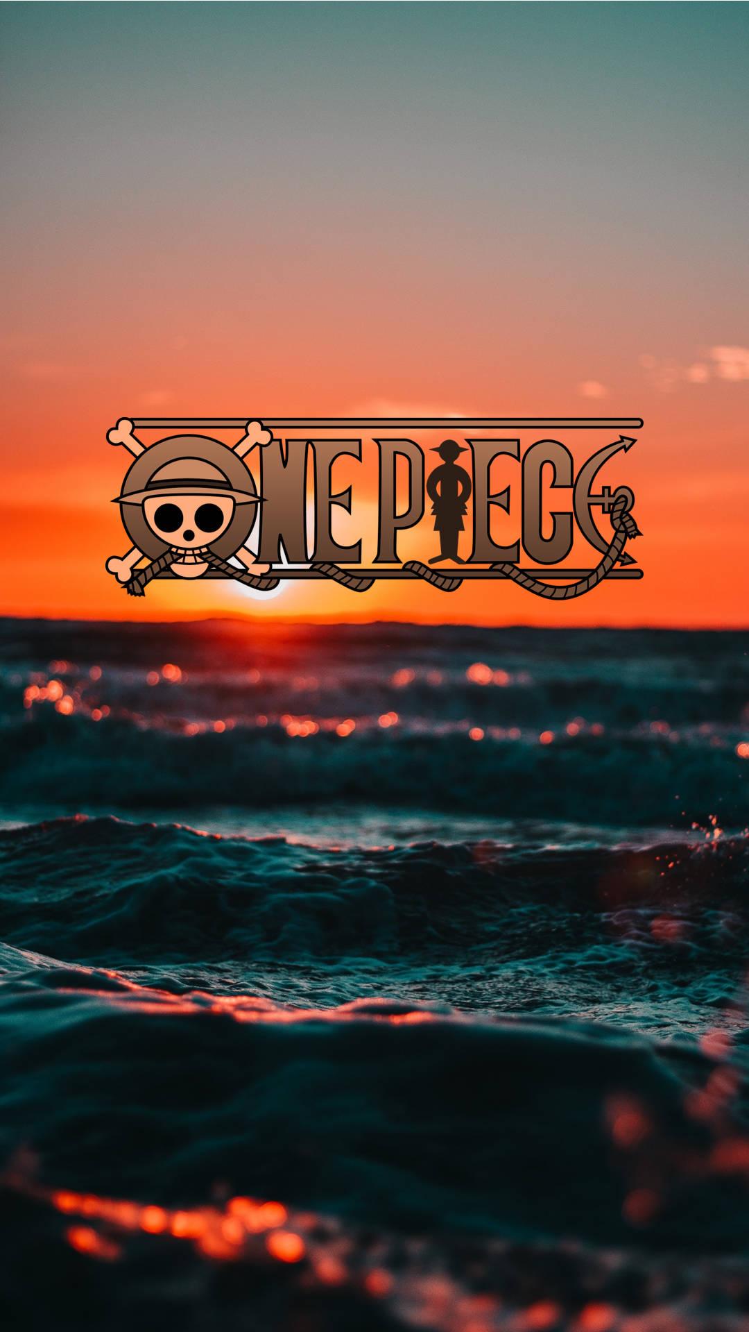 One Piece Logo Sunset Wallpaper