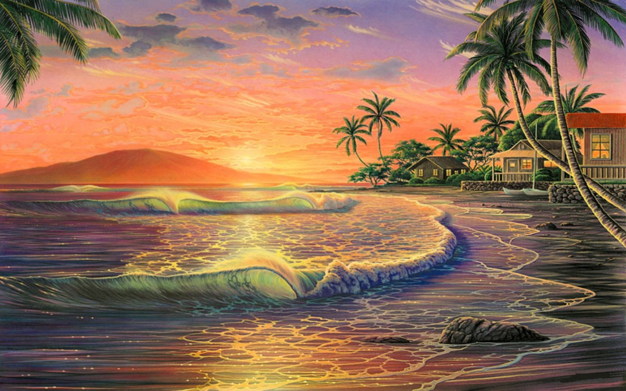Hawaiian Sunset Wallpaper