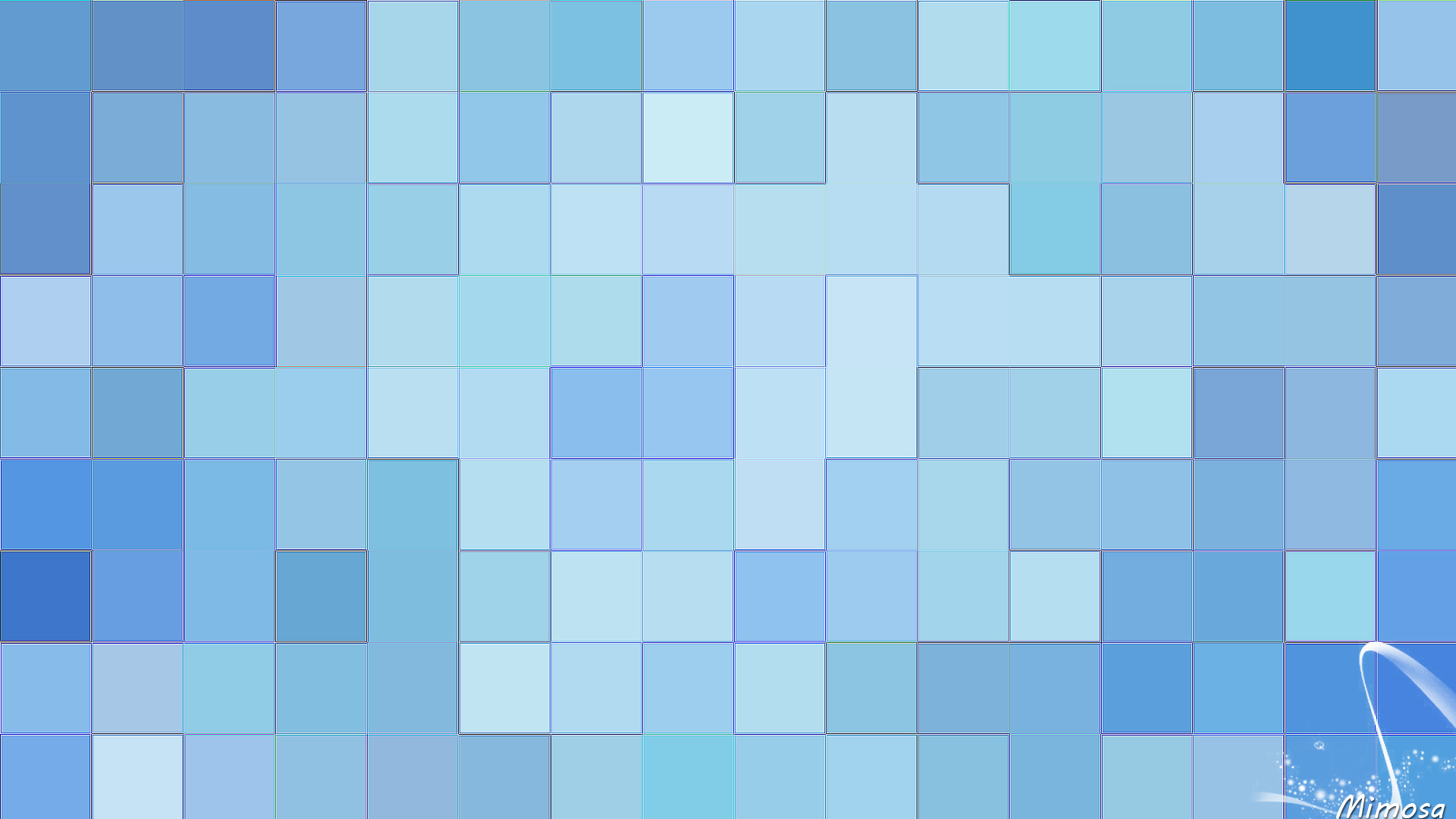 Blue Squares By Mimosa