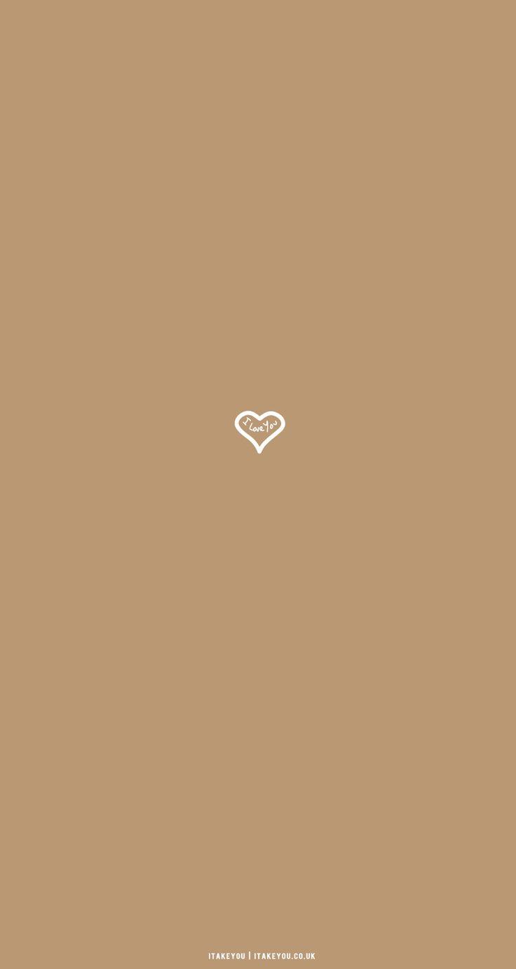 Cute Brown Aesthetic Wallpaper For Phone Love Heart