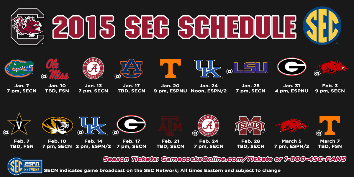 Southeastern Conference Releases 2015 Mens Basketball League Schedule