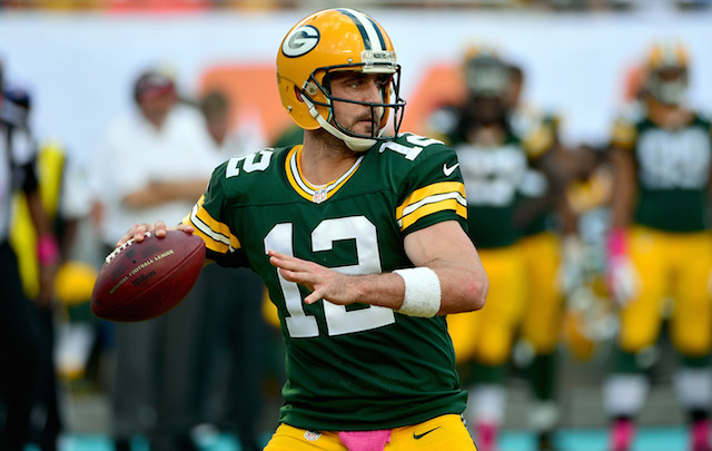 Aaron Rodgers Rips Dolphins Hearts Out With Fake Spike