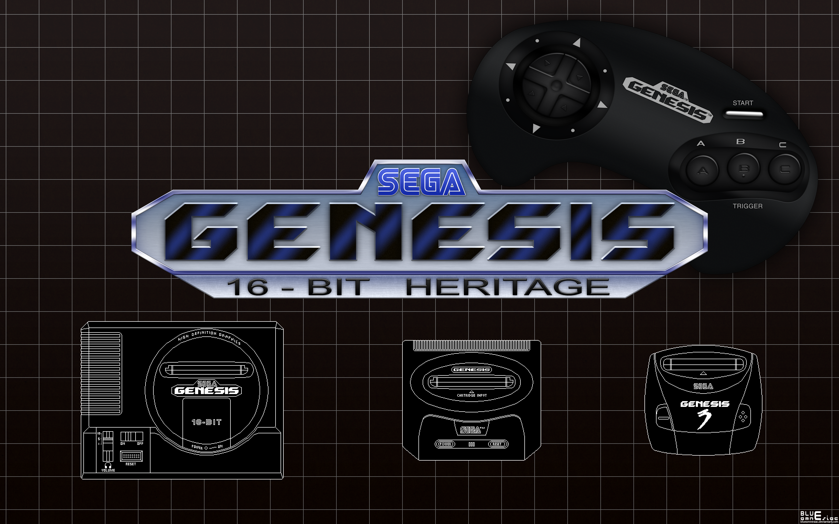 Sega Genesis Bit Heritage Wallpaper By Blueamnesiac