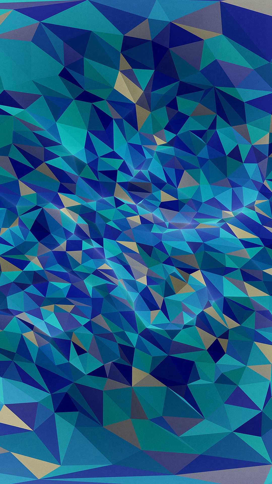 Metaphysics Art Blue Polygon Pattern iPhone Wallpaper