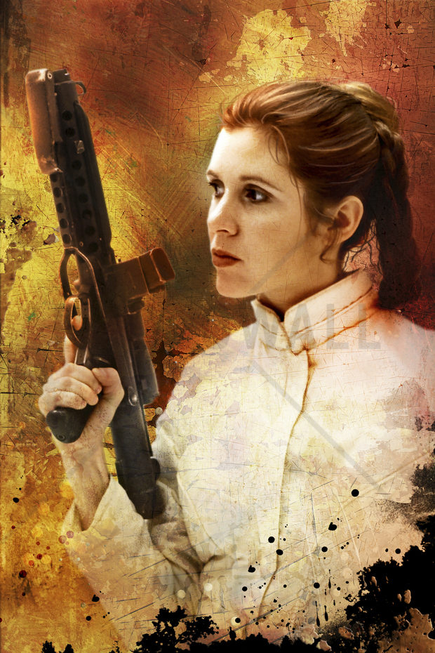 Star Wars Princess Leia Blaster Fototapeter Tapeter Photowall