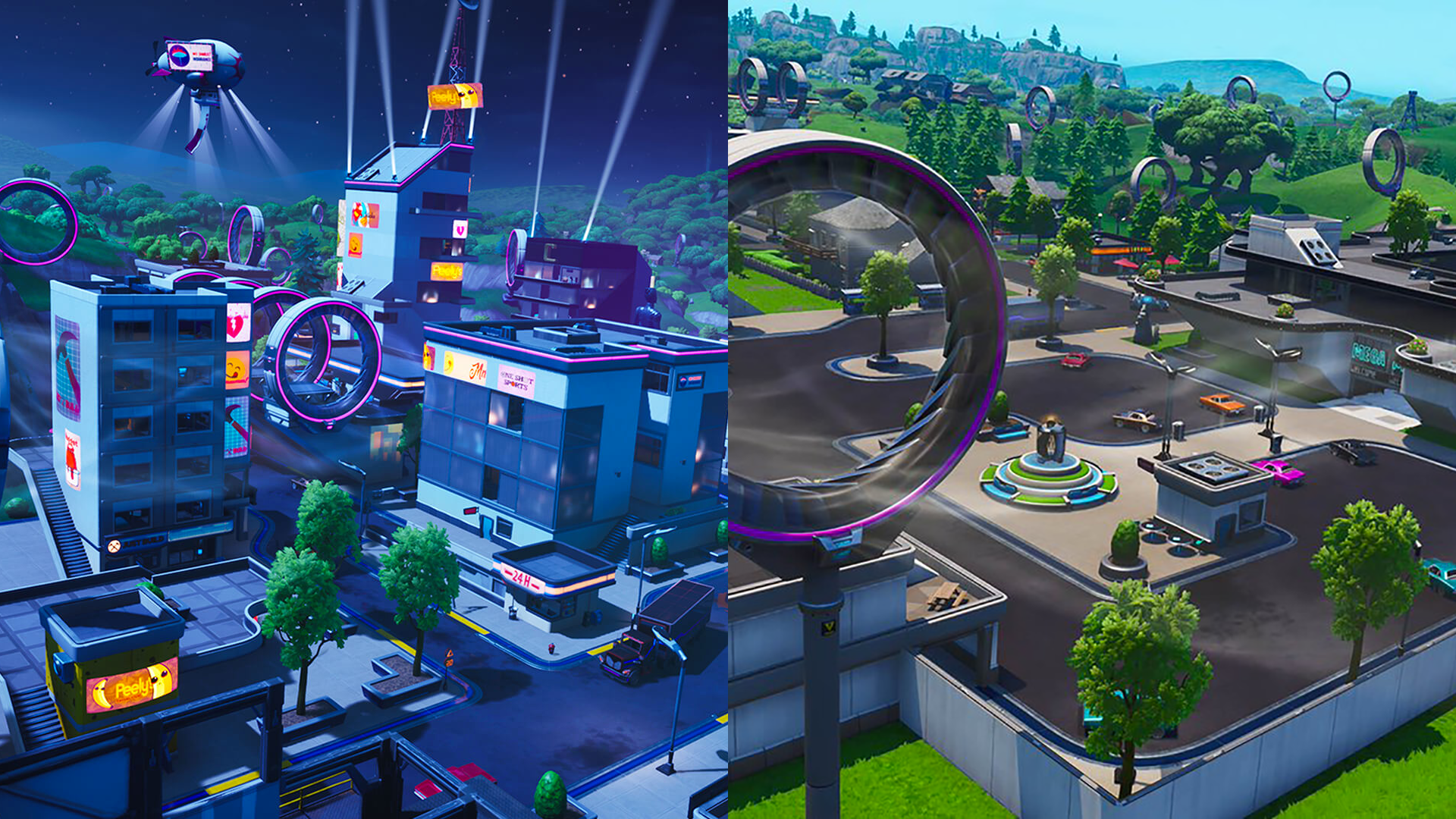 Here S What Tilted Towers And Retail Row Look Like In Season Of