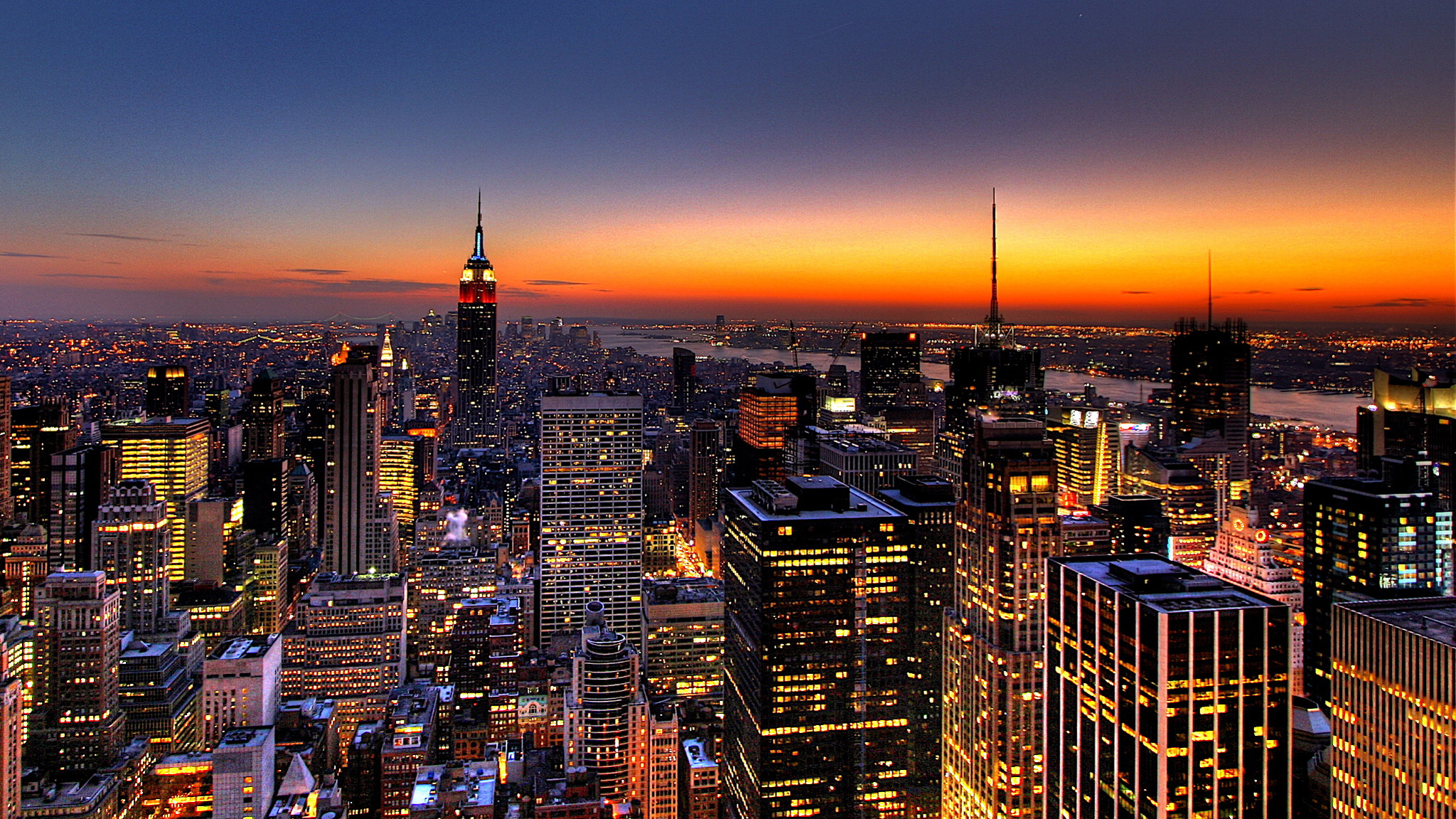 New York City Beautiful Night Hd Wallpaper