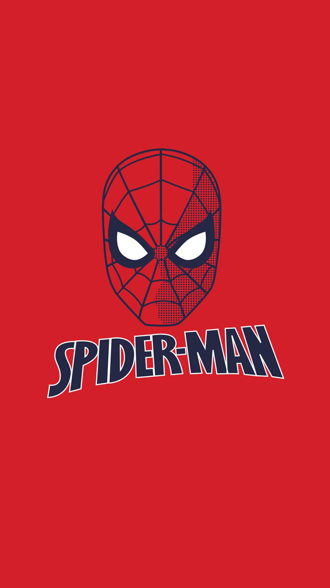 Spiderman Red Minimal iPhone Wallpaper