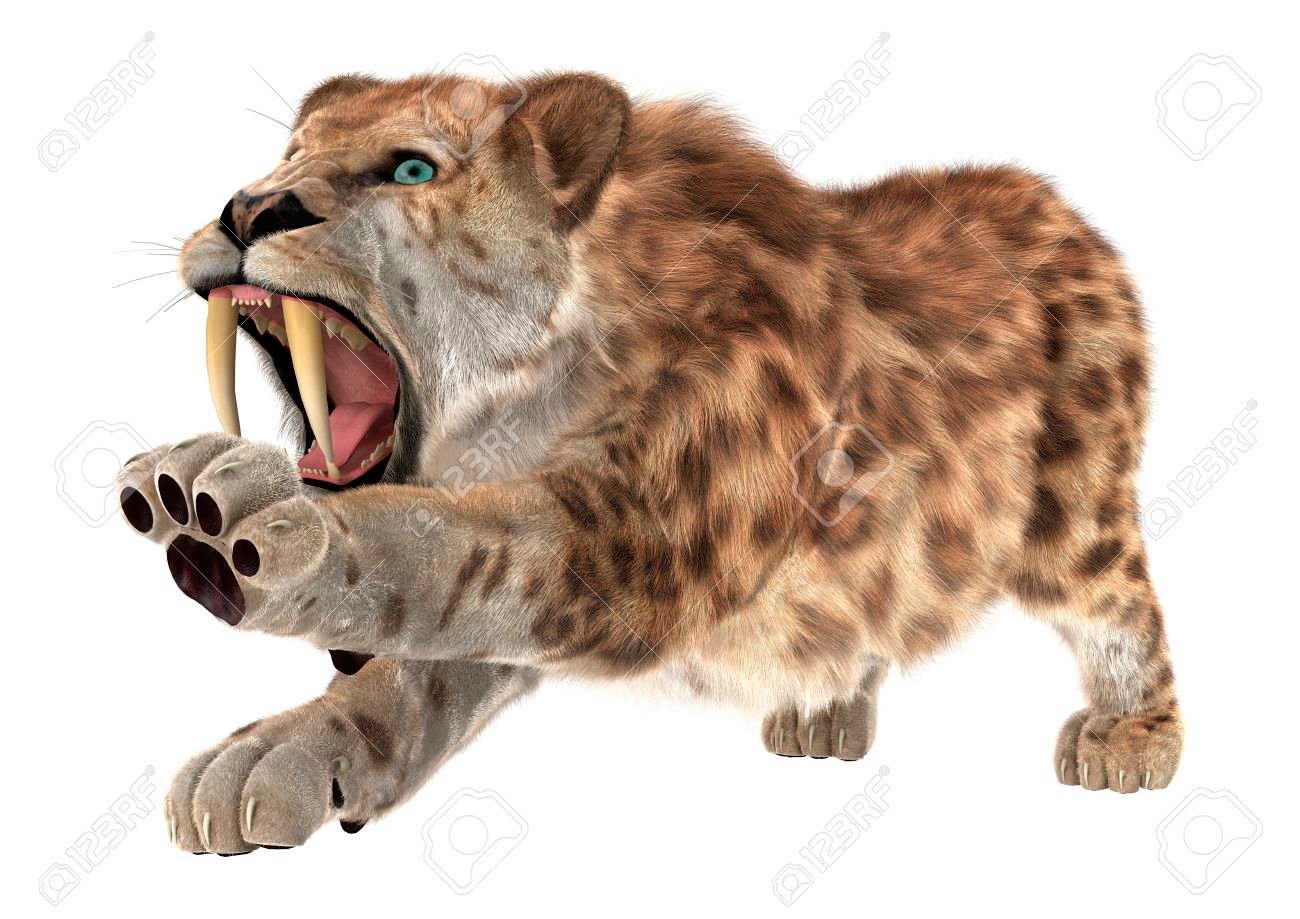 🔥 Download 3d Digital Render Of A Smilodon Or Saber Toothed Cat ...