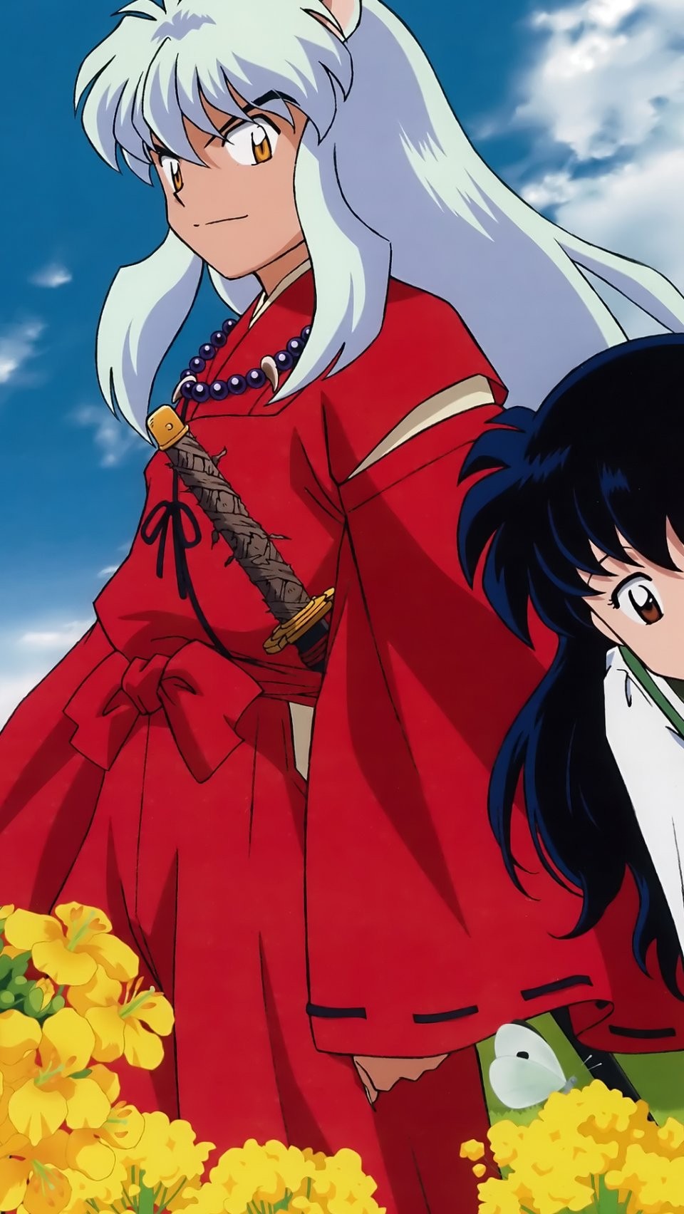 Inuyasha And Kagome Nature Iphone Wallpaper