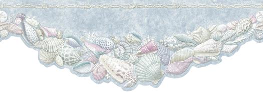 productscornerstoneblue die cut seashell wallpaper bordersa105632b