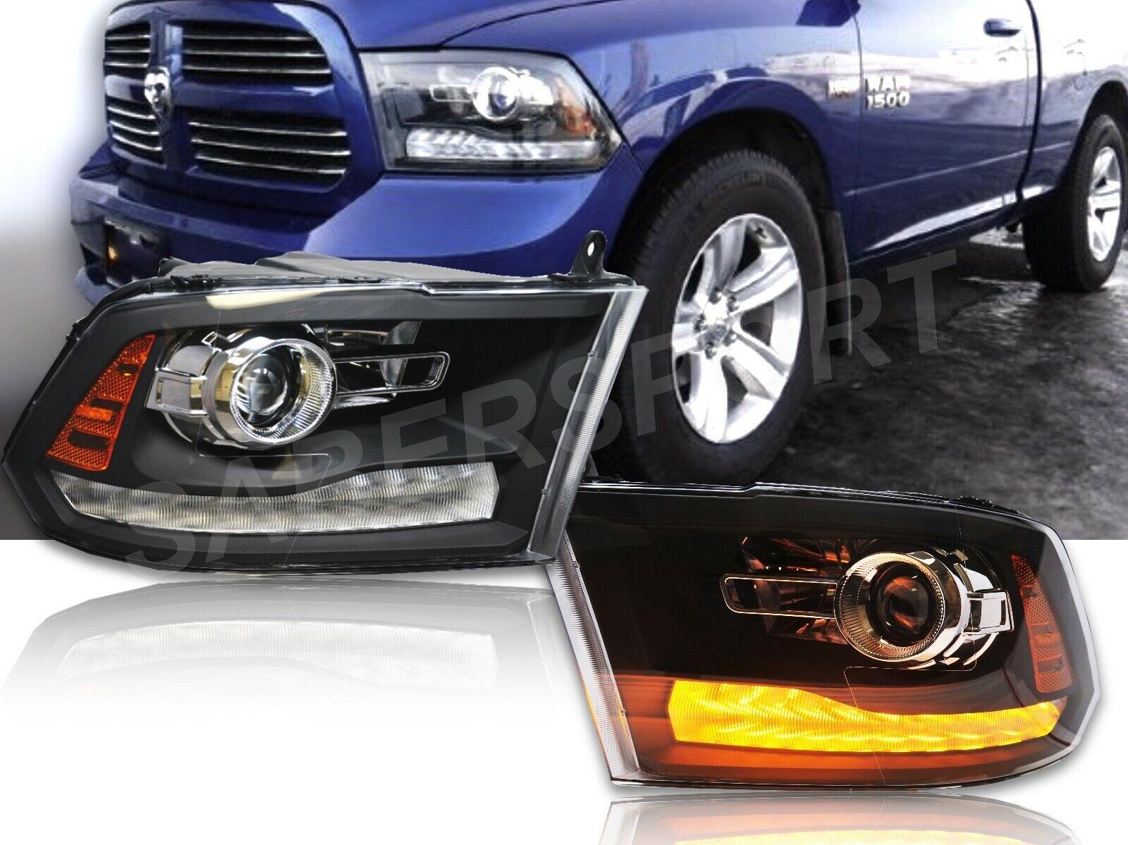Black Projector Headlights W Switchback Led Signal For