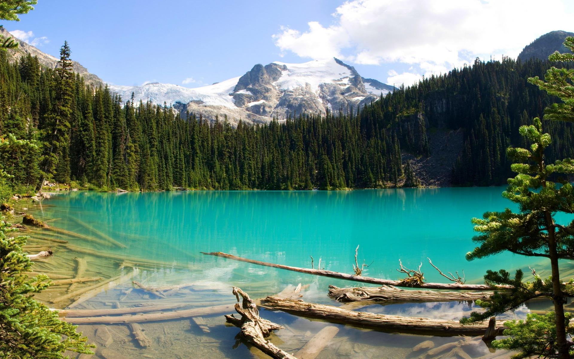 Water Canada Turquoise British Columbia Mountain Snowy Peak Landscape