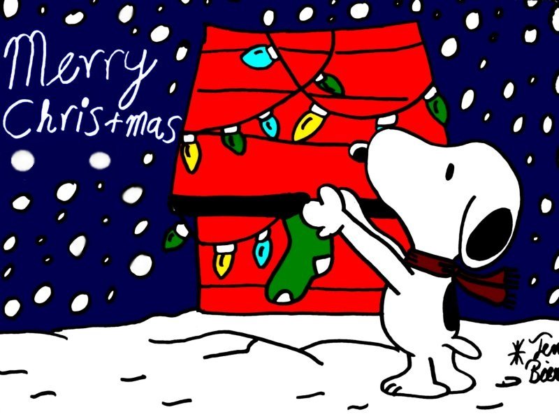 Snoopy Christmas By Spazzmatazzle