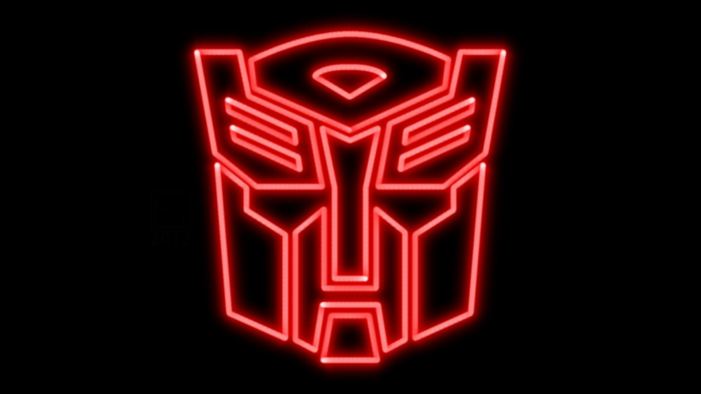 Transformers Wallpaper Autobots Symbol Neon Wp By