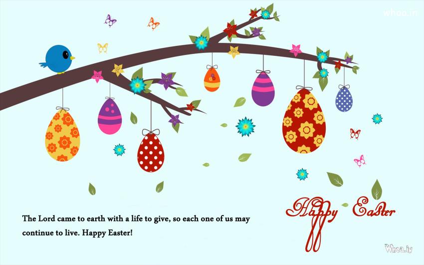 Easter Wallpaper Greetings In White Background And Quote