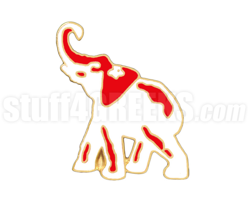 Delta Sigma Theta Elephant Image Mascot Lapel Pin With
