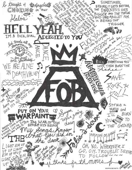 Fall Out Boy Lyrics Wallpaper Lyric Art By