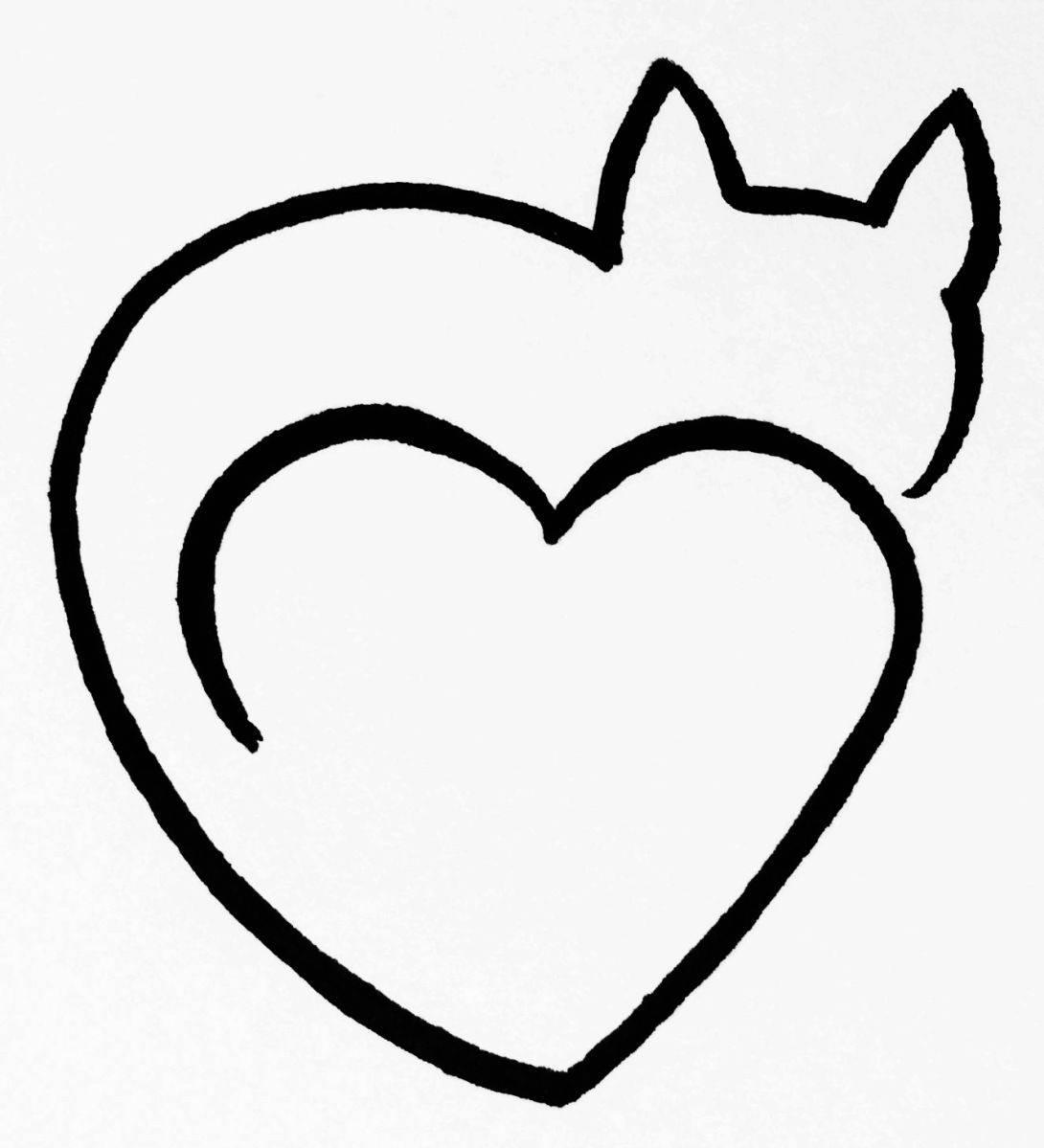 [33+] Cat Heart Wallpapers | WallpaperSafari