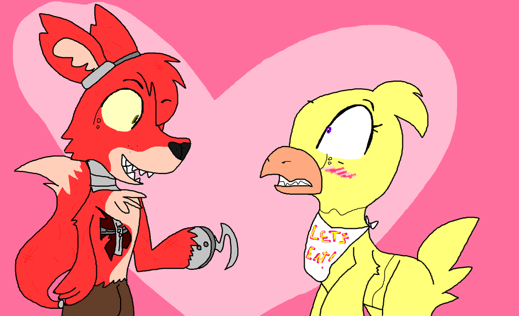 Fnaf Foxy And Chica By Heidy17
