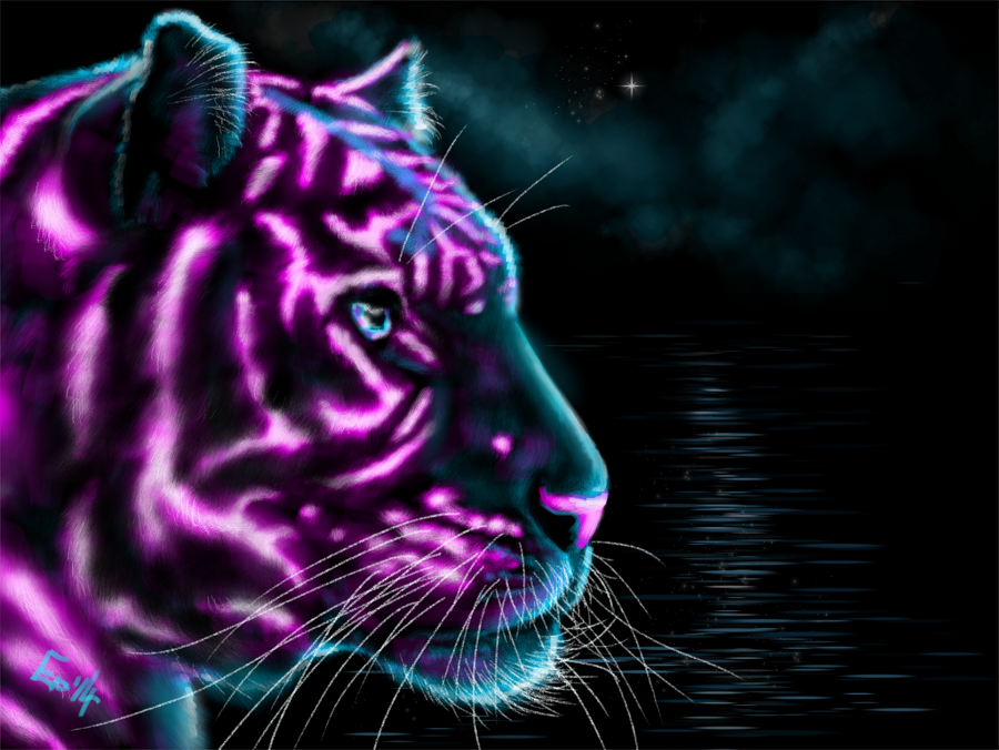 Free download cool neon tigers Quotes [900x676] for your Desktop, Mobile &  Tablet | Explore 70+ Cool Neon Wallpapers | Neon Wallpapers, Cool Neon  Backgrounds, Neon Backgrounds