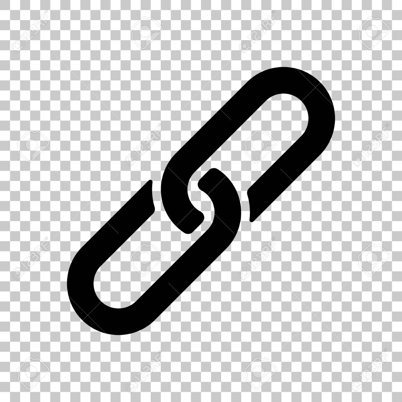 Link Icon Hyperlink Chain Symbol Simple On Transparent