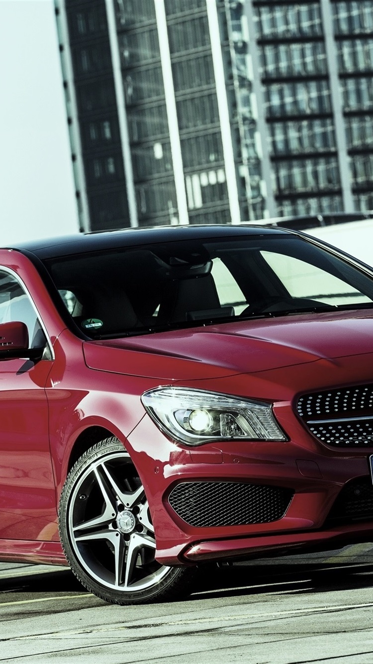 Mercedes Benz Cla Red Color Car iPhone 6s