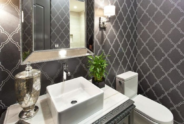 Olson Bathrooms Design Candice Olson Lattice Bathroom Wallpaper