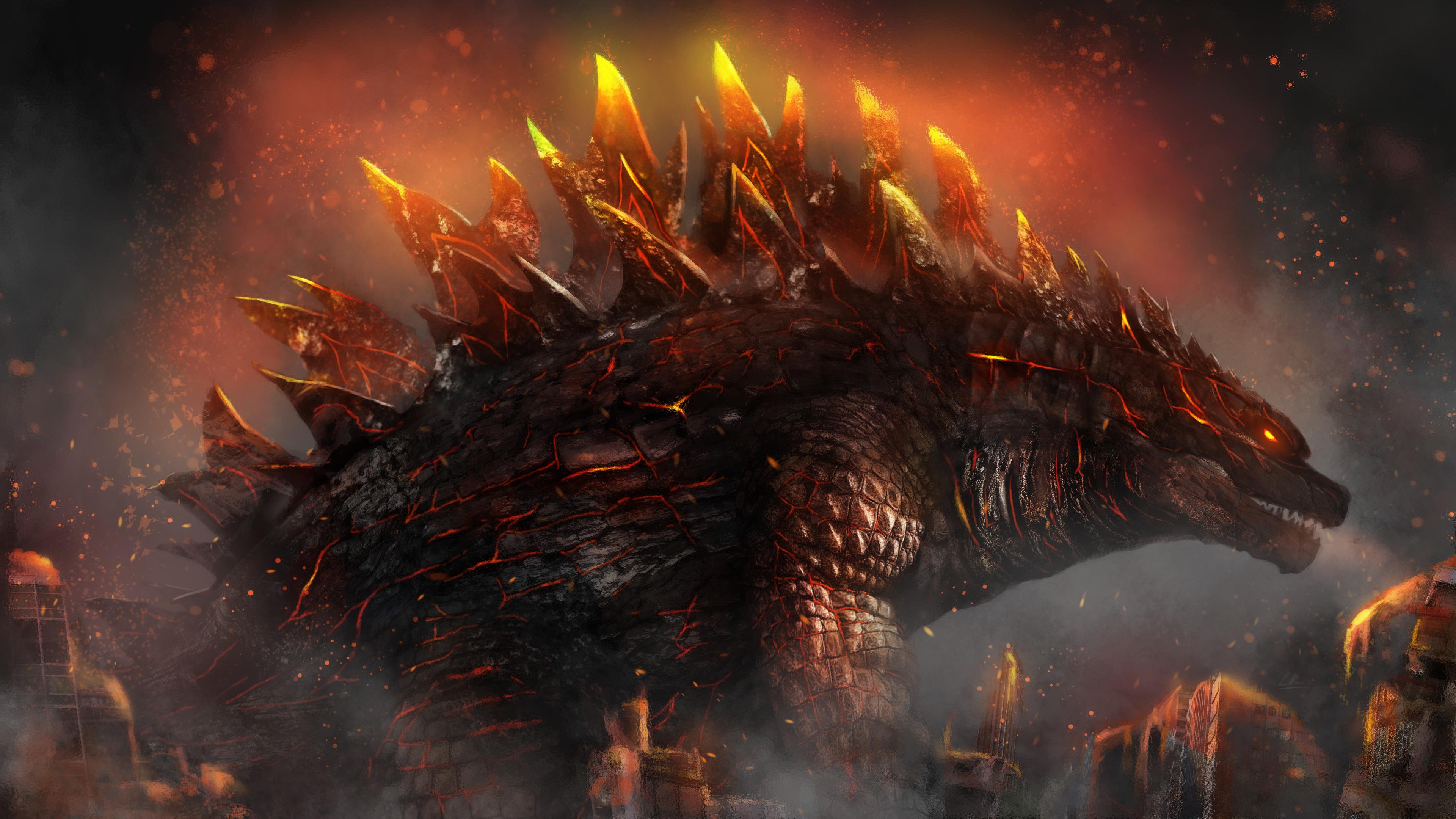 Thermonuclear Fire Godzilla Kotm 4k Wallpaper