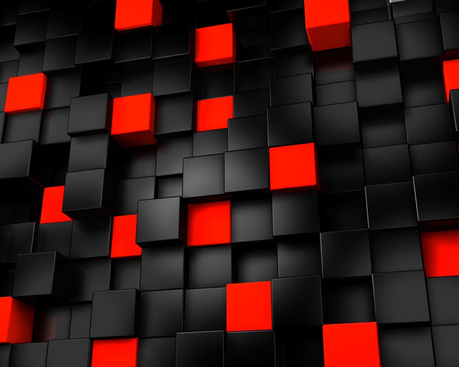 Abstract Black And Red Cubes Wallpaper1600x1280 Wallpaper
