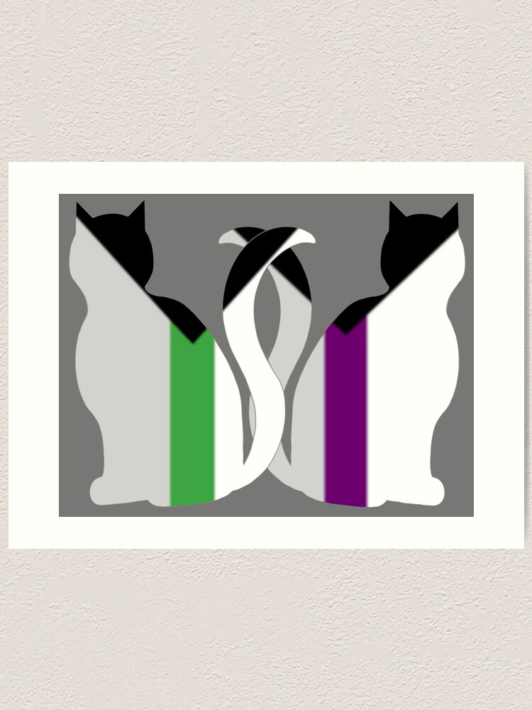 Demiromantic Demisexual Pride Cats Art Print By Shaneisadragon
