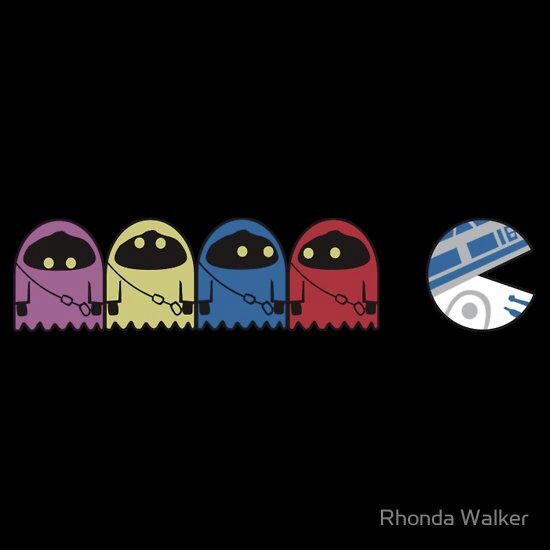 Pac Man R2d2 And Jawa Ghosts Cool Wallpaper Background Pint