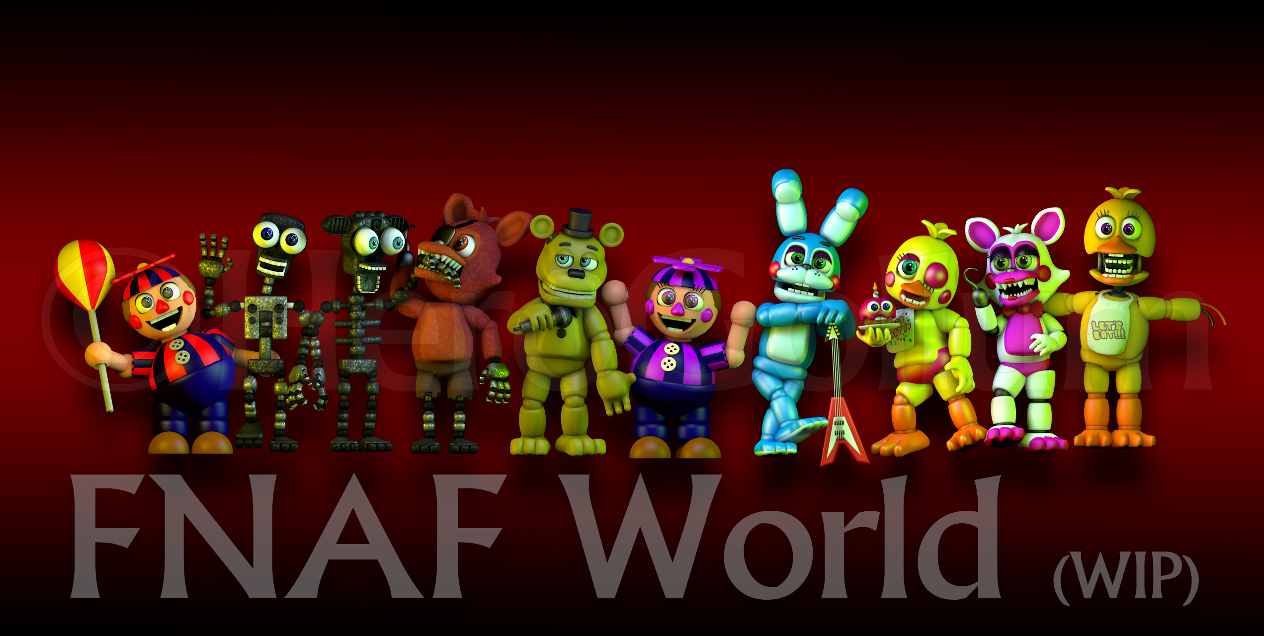 fnaf world update 3 get secret characters