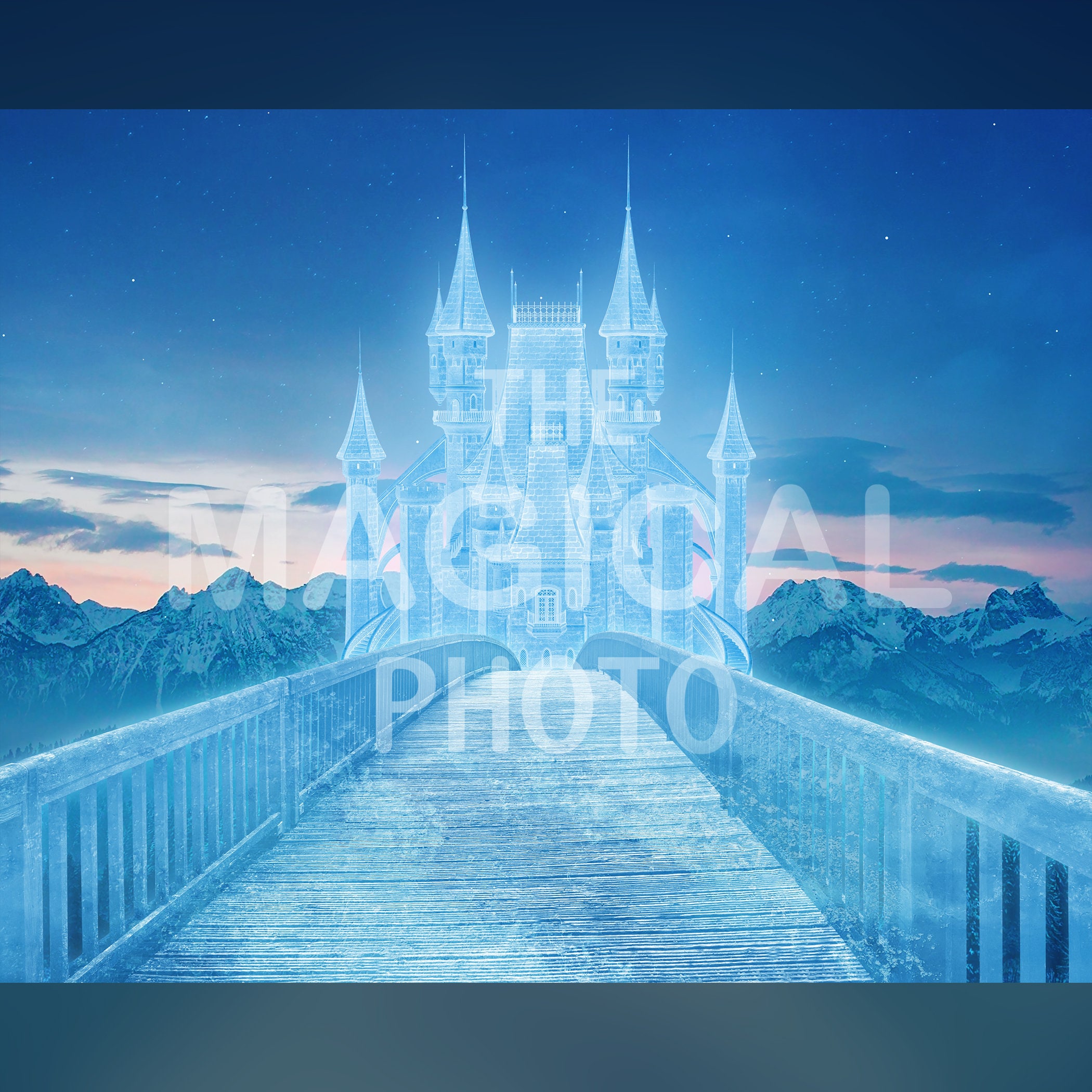 Frozen Castle Background Wallpaper