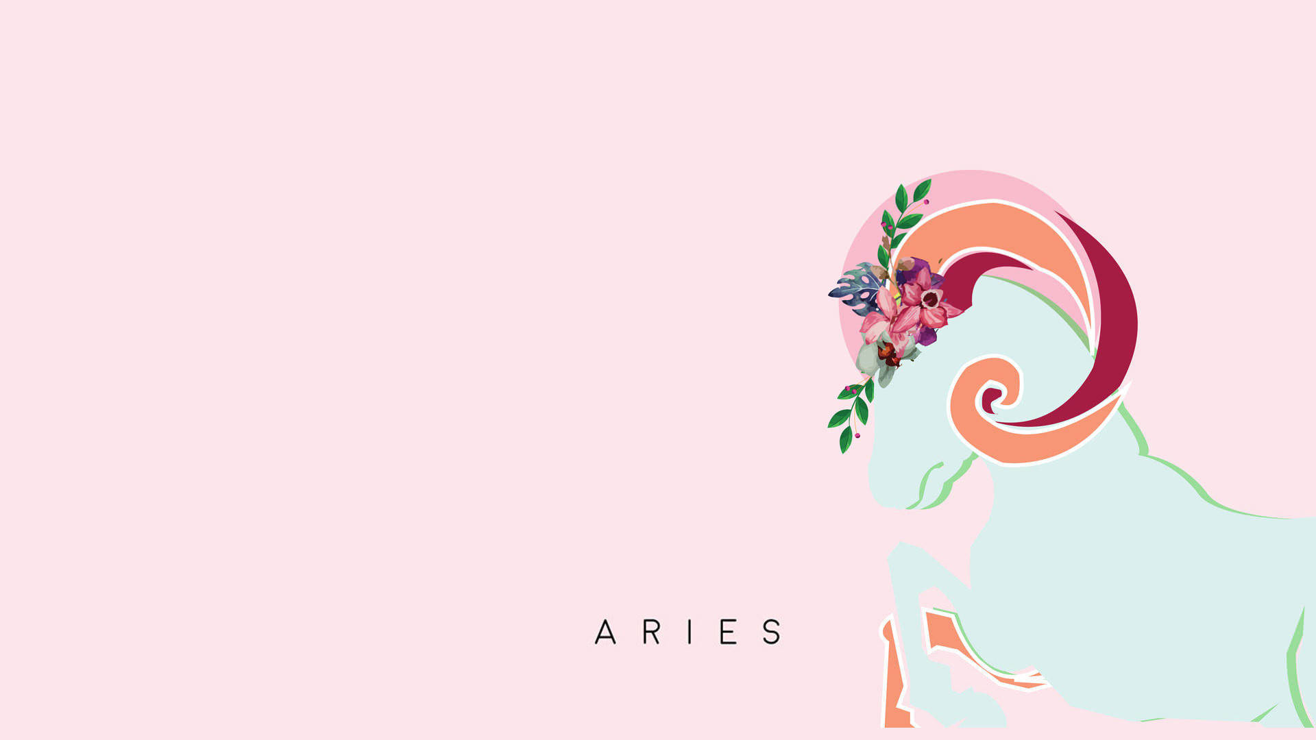 Pink Aries Aesthetic Digital Artwork Xnvc1w738u1il0de Wallpaper