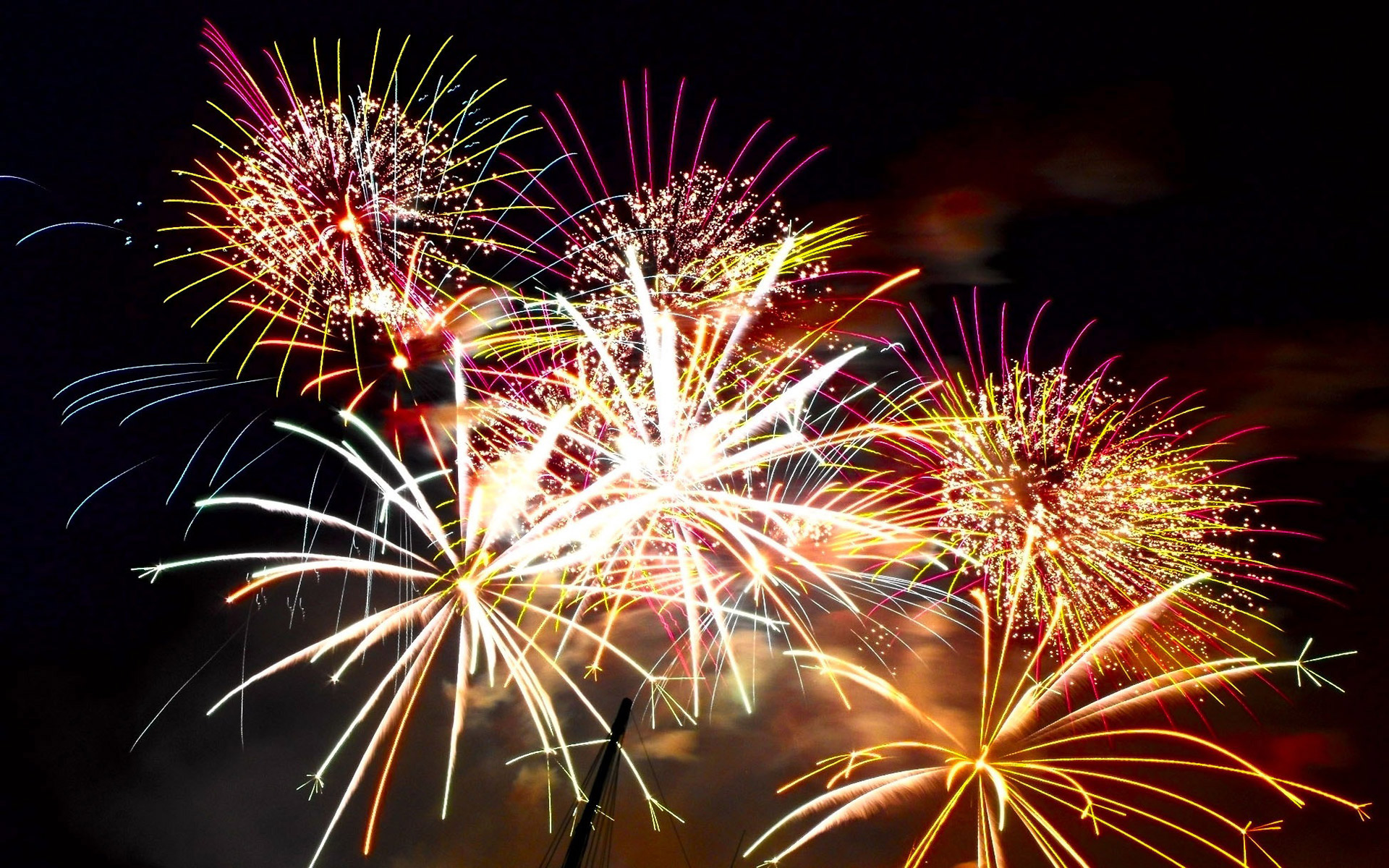 New Years Eve Fireworks Light Up The Night Puter Desktop Wallpaper