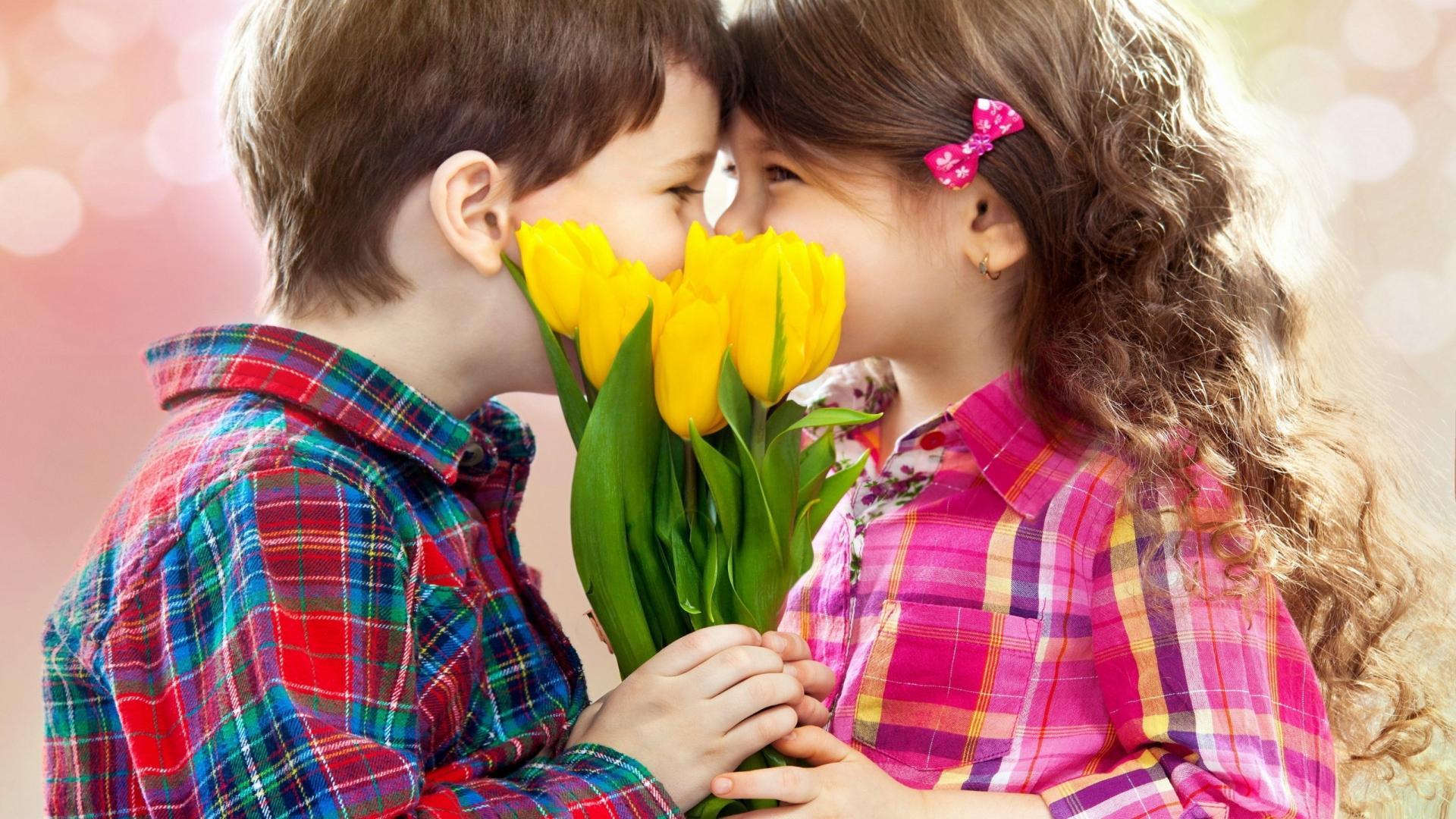 Cute Kids Girl And Boy Kissing HD Wallpaper Search More High
