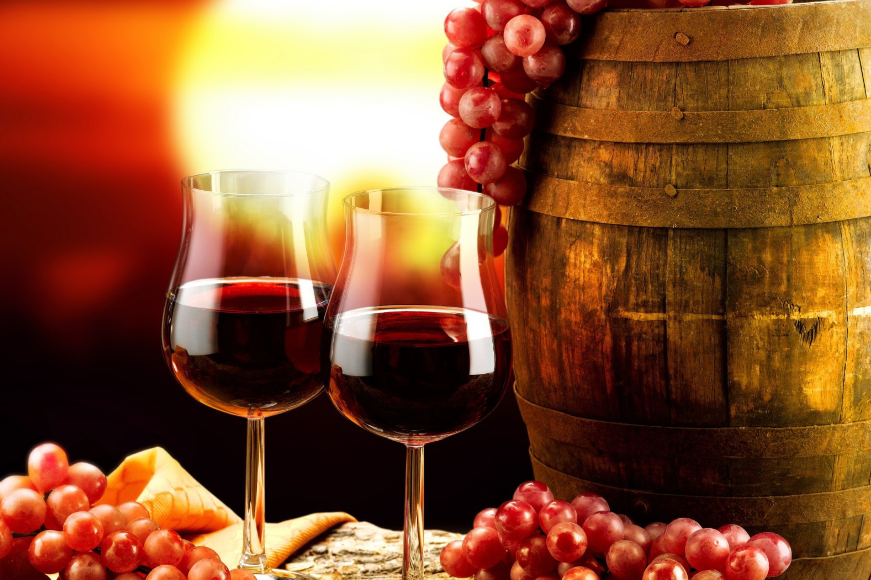 Red Wine And Grapes Wallpaper For