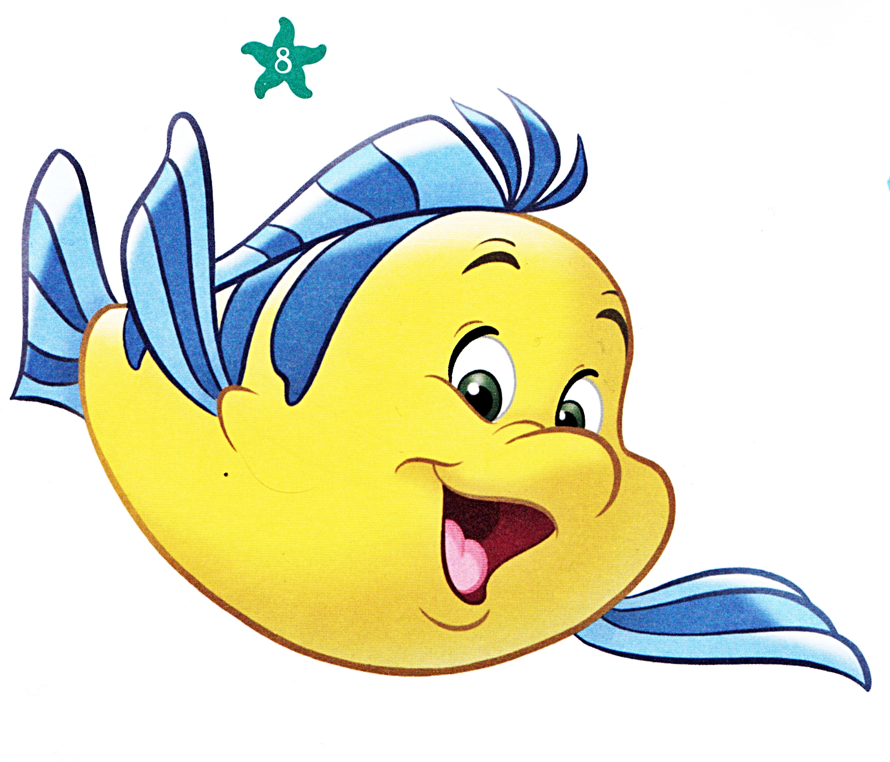 Characters Image Walt Disney Book Flounder HD Wallpaper