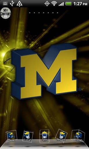 View bigger   MICHIGAN WOLVERINES THEME 3D for Android screenshot