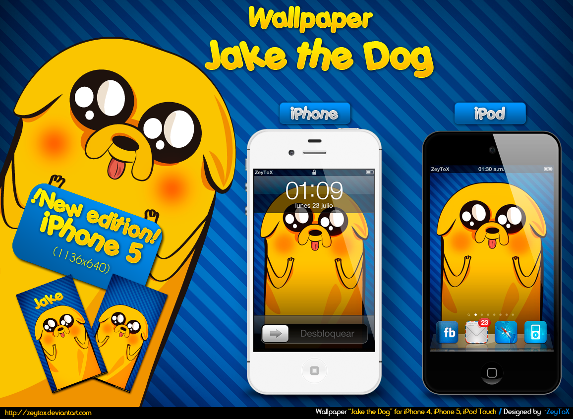 Wallpaper Jake The Dog Adventure Time iPhone and iPod Touch
