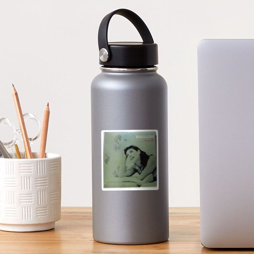 Ballads For Background Beatnik Girl S Album Cover Sticker