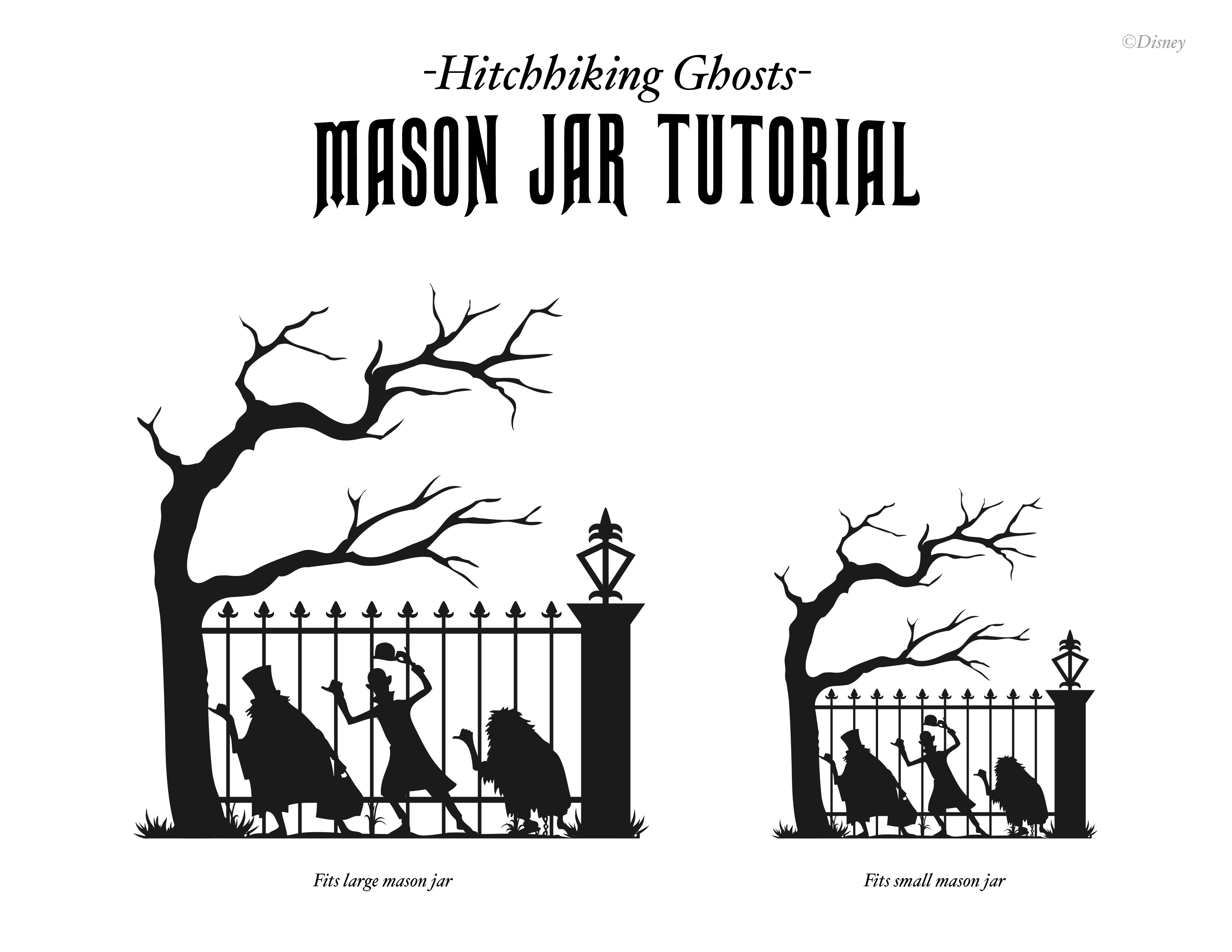 Haunted Mansion Hitchhiking Ghost Diy Mason Jar Tutorial From Walt