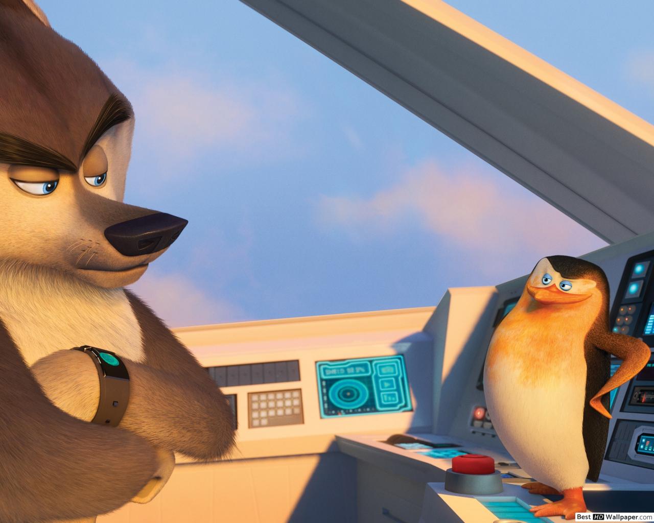 Penguins Of Madagascar The Wolf And Skipper HD Wallpaper