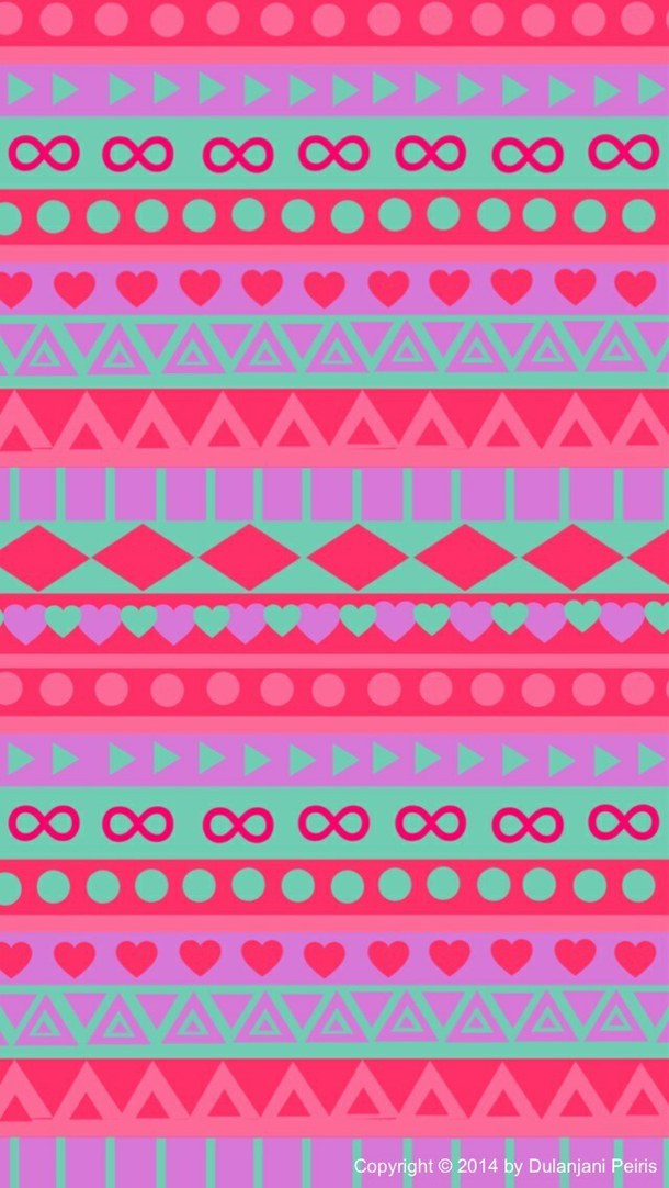 Aztec Background Cute Pattern Pink Tribal Wallpaper