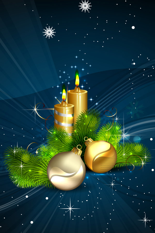 Christmas Candles Lights iPhone wallpapers Background and iPhone