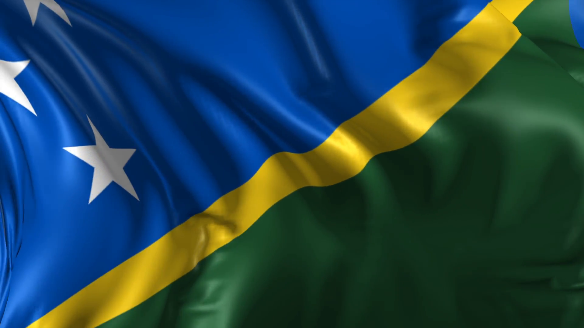 Flag Of Solomon Islands Beautiful 3d Animation