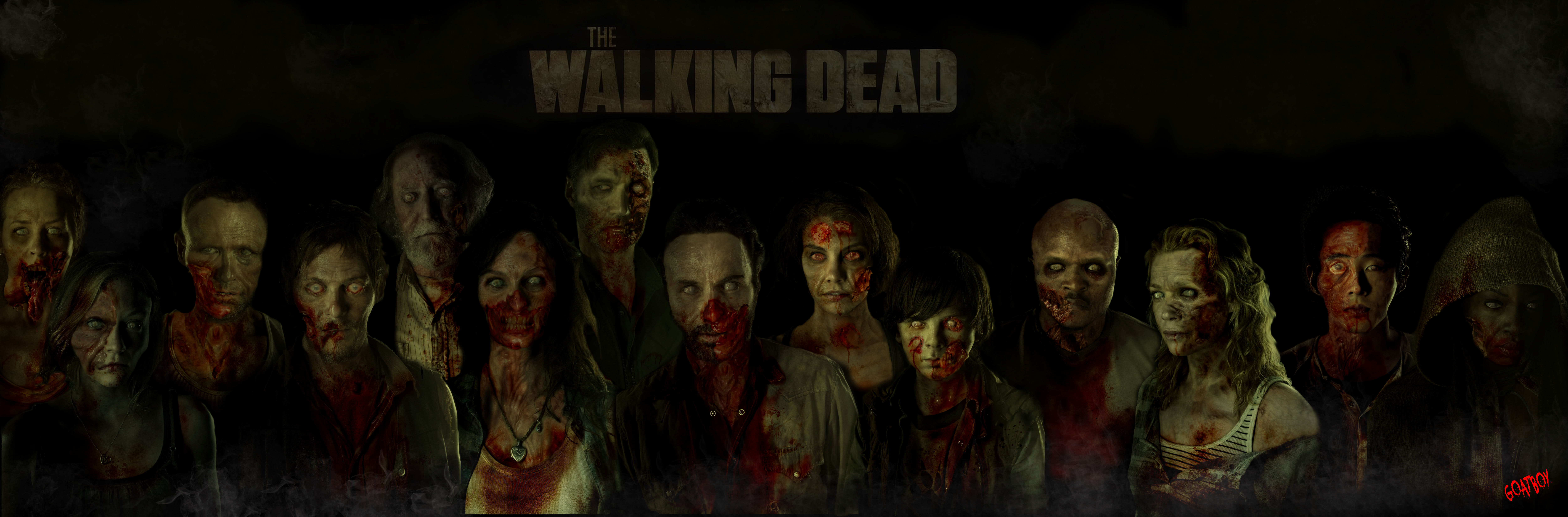 The Cast Made Up As Zombies Puter Wallpaper Desktop Background