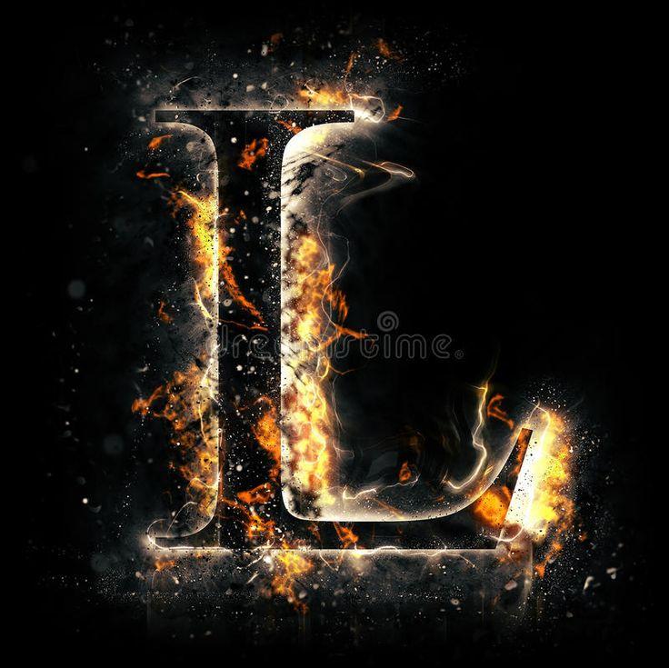 Illustration About Fire Letter L For Your Design Of